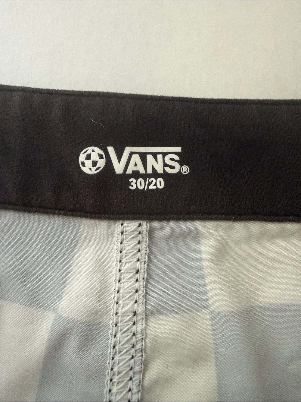 Vans Black & White Checkerboard Board Shorts